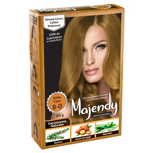TINTE CREMA LIBRE 8-0 RUBIO CLARO MAJENDY