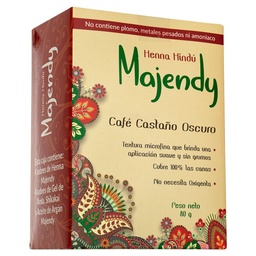 HENNA INDU CAFE CASTAÑO OSCURO X 80 GR MAJENDY