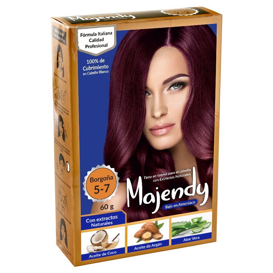 TINTE CREMA BAJO 5-7 BORGOÑA MAJENDY