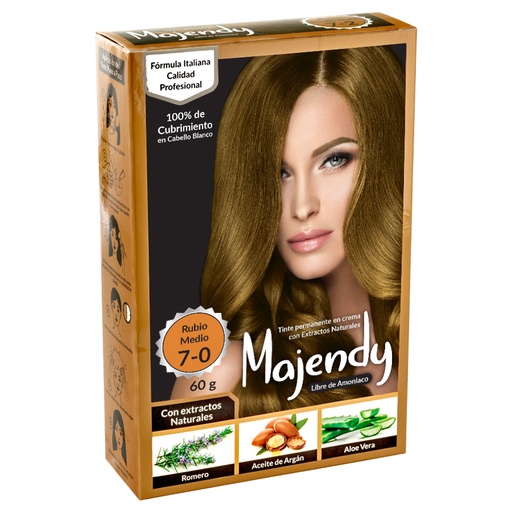 TINTE CREMA LIBRE 7-0 RUBIO MEDIO MAJENDY